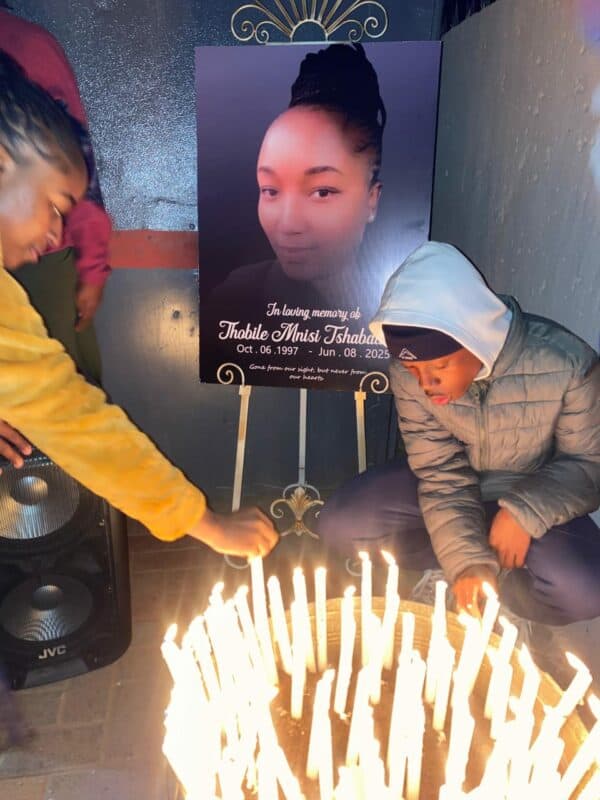 Family, friends, and neighbours held a candlelight service for Thobile Tshabalala in Dube following her repatriation from the United States. The community raised funds to bring her body home after she tragically passed away abroad.