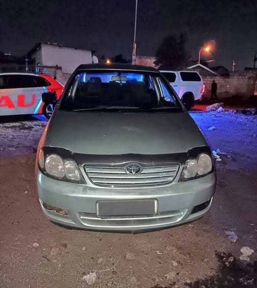 Recovered silver Toyota Corolla.