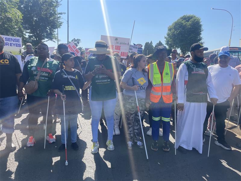 Local groups and residents came together at Dhlamini Junction, Soweto, to raise awareness and celebrate independence for the blind and visually impaired.