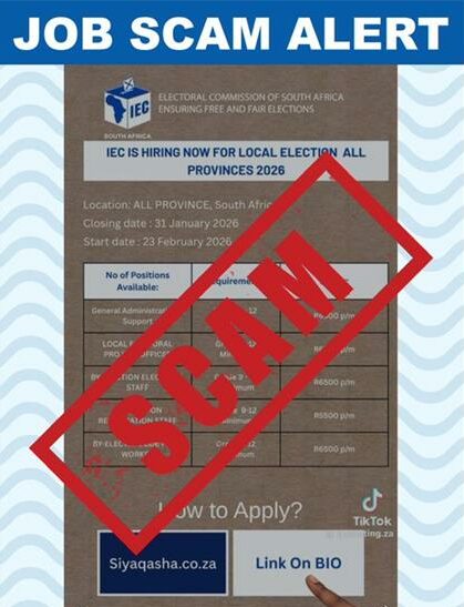 The IEC issued a warning after fake job ads appeared on TikTok, urging the public to remain vigilant and verify all job postings before sharing information.