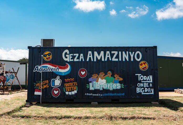 Mobile library initiative combines reading and oral health education at Bonamelo Primary.