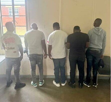 The arrests followed a tip-off regarding a truck offloading a suspicious white substance linked to a Booysens warehouse theft.