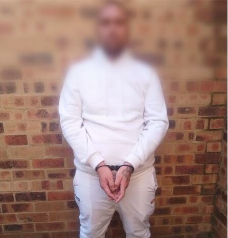 A 35-year-old man was caught during an intelligence-driven operation while attempting to flee a house in Idaho Street, Extension 7.