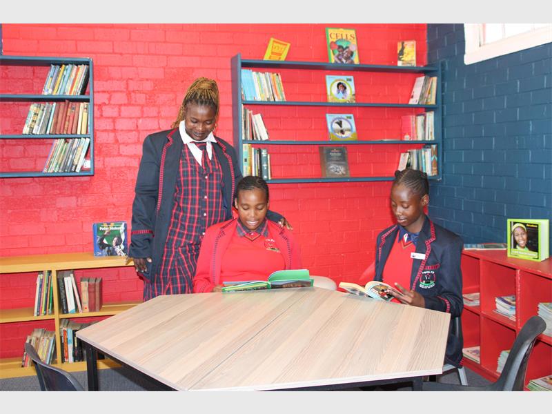 School leaders and literacy advocates encouraged learners to embrace reading as a tool for empowerment during the unveiling of the renovated library.
