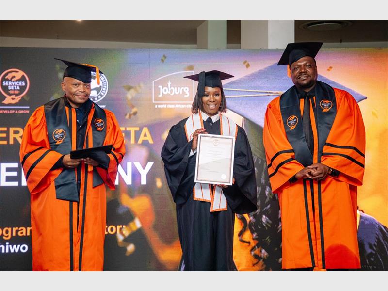 A partnership between Services SETA, the City of Johannesburg and Phosaane Institute has equipped 69 unemployed youth with entrepreneurship, business management and employability skills.