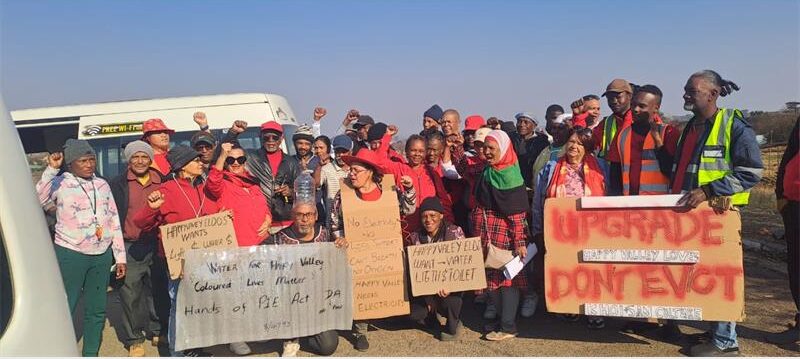 The informal settlement has grown to about 150 homes since its establishment in December 2025, with residents calling for housing and basic services.