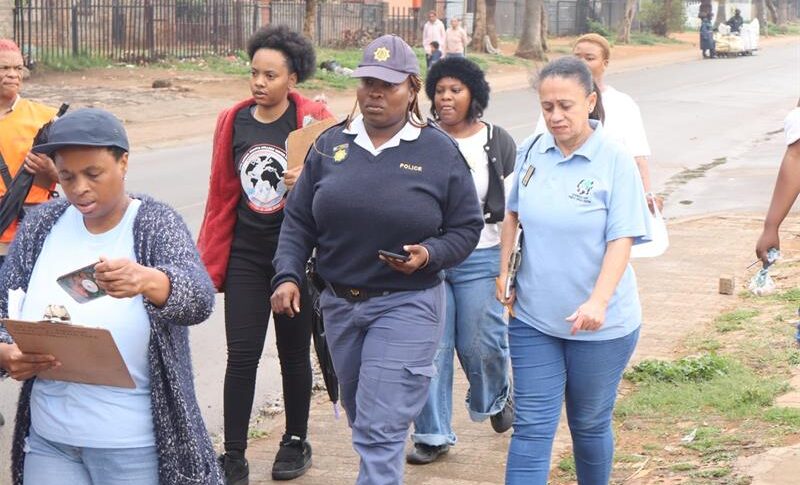 Khanya College and community stakeholders brought GBV awareness directly to residents during a door-to-door campaign.