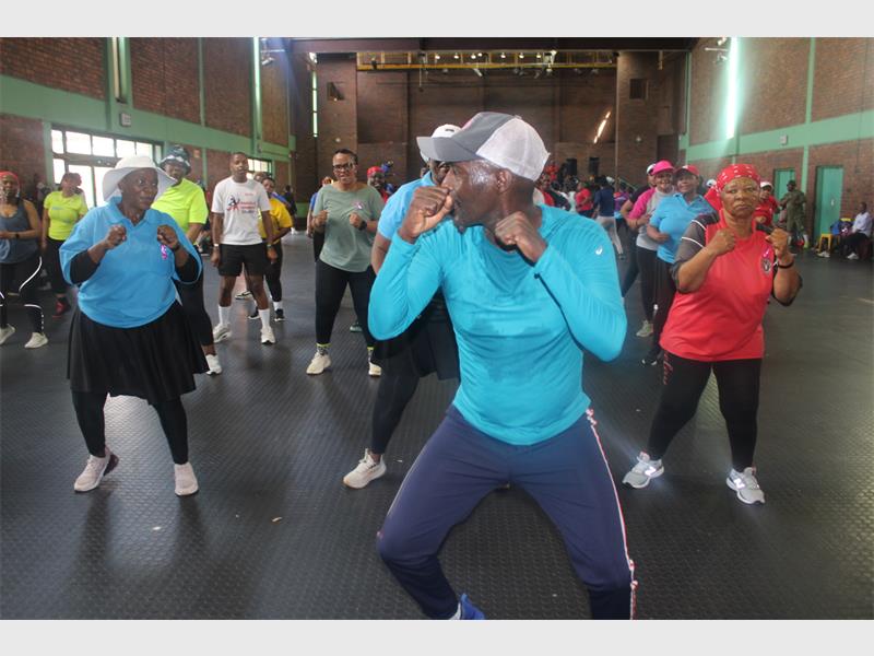 The physical session was aimed at promoting healthy lifestyle within the community.