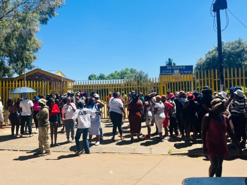 Angry parents gathered outside a local primary school demanding action after rape allegations involving a teacher and a young learner emerged online.