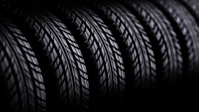 3d tires on black background