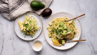 Meatless Monday, 1 November, Lemony avocado pea pasta (Medium)
