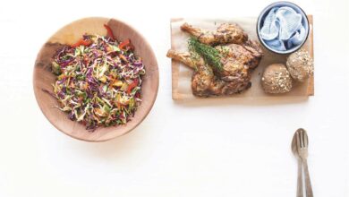 6 JANUARY - Colourful slaw with ginger and peanut dressing (Medium)