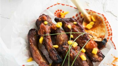 12 FEBRUARY - SATURDAY ENTERTAIN - Sticky mango ribs with mango boozy barbeque sauce 2 (Medium)