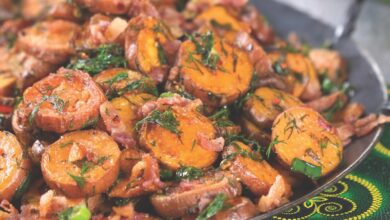 2 FEBRUARY - WFD - Warm bacon, lime and sweet potato salad