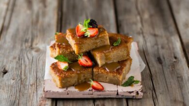 10 JULY - SUNDAY SPOIL - Malva pudding with a salted caramel sauce