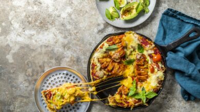12 JULY - WFD – BBQ chicken, tomato and avocado deep dish pizza