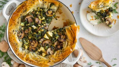 29 AUGUST - MEATLESS MONDAY - Mushroom Spanakopita pie