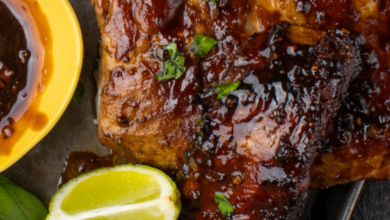 Finger-licking sticky coffee pork ribs