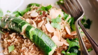 Irresistible lamb Ribs with couscous and zucchini