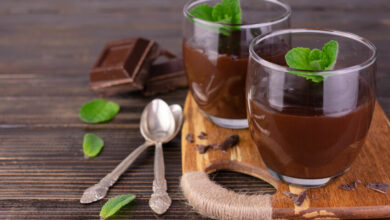 Indulgent Amarula chocolate pudding