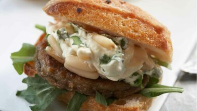 Mushroom and chickpea mini-burgers