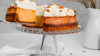 Sticky Honey Pumpkin Cheesecake