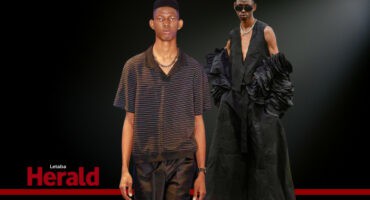 Cavin Mafomo in outfits worn on the runway.