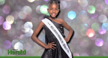 Young Thalitha Mafokwane poses with her Miss Limpopo Province Pre-Teen sash.