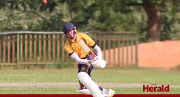 Schalk Rossouw batting during a match.