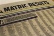 Matric results newspaper.