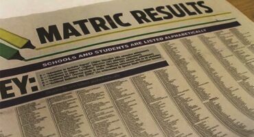 Matric results newspaper.