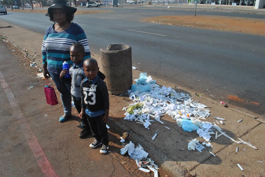 Vuyiswa Ngwana with her two children Kagiso Ngwana and Siyabonga Ngwana