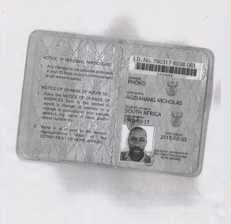 The late Agisang Nicholas Phoko
