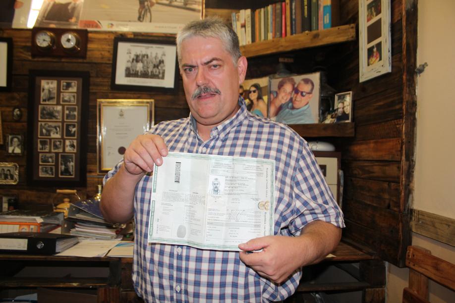 Mr Dirk van der Walt with his new PrDP that he struggled to obtain.