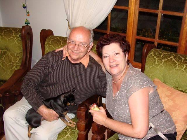 The deceased with a family member