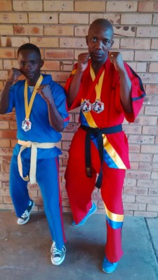 Thabo Maringa and Sam Sathikge after wining theior Gold Medals 