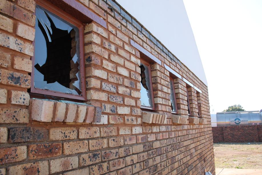 All the windows at the new facility have been broken