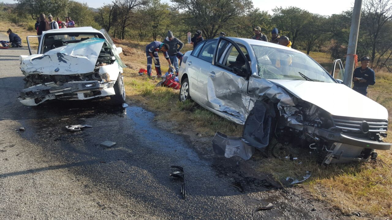 The two light vehicles involved in the accident