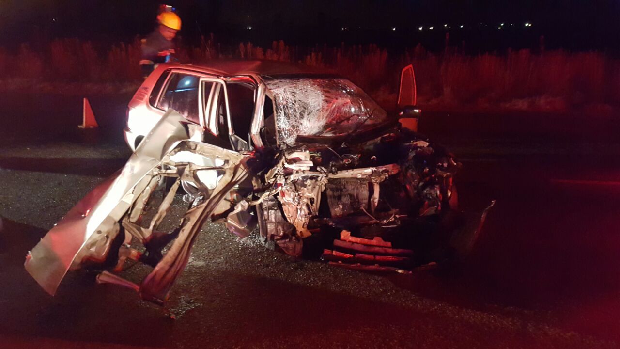 The light vehicle that was involved in the accident
