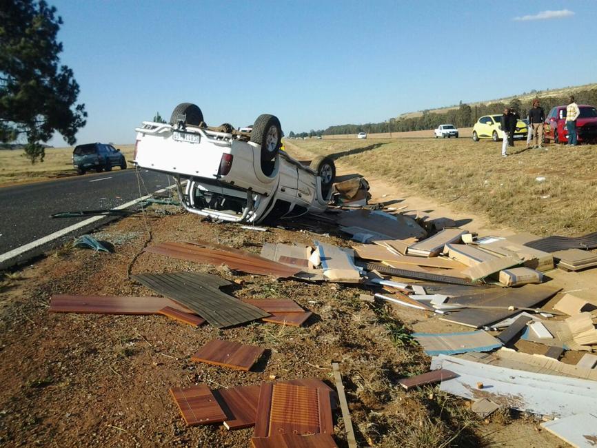 The accident on the P111 left the motorist with moderate injuries.