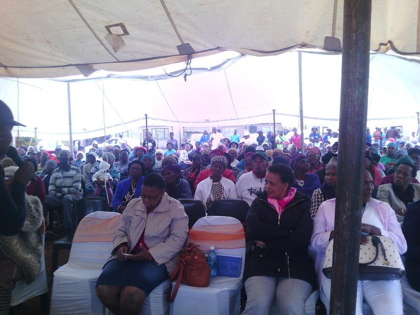 Community members attending the event