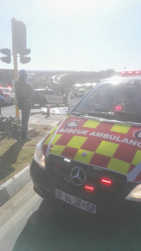 Five injured in taxi collision, Woodmead.