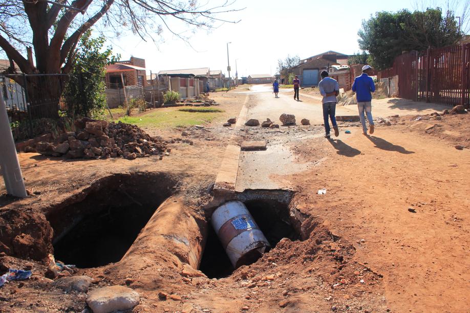 The sinkhole has grown much bigger during the past month.