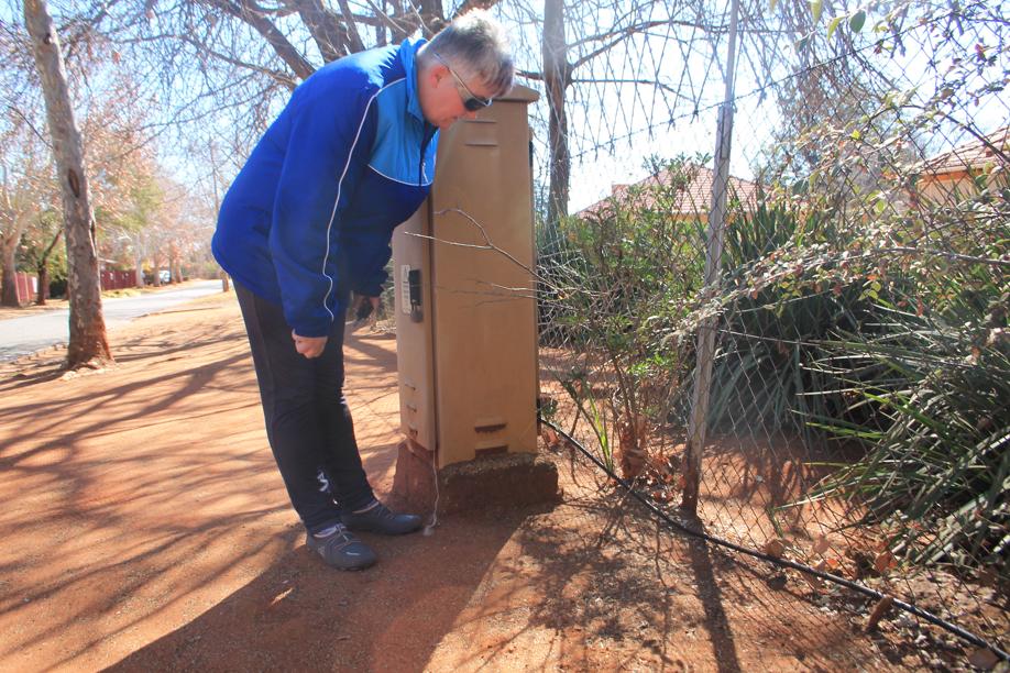 The cable connected to the box in Aloe Street.