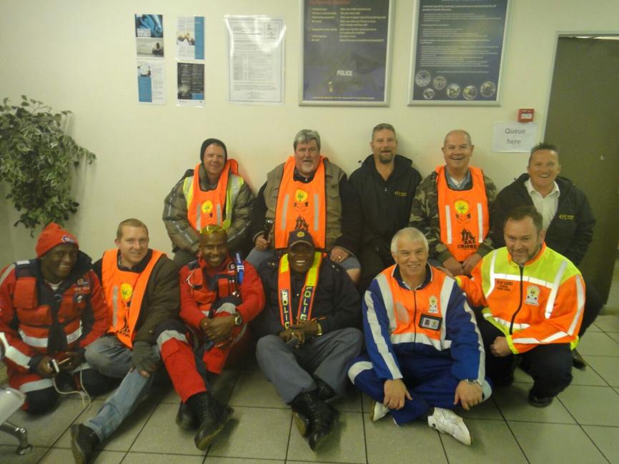 The Carletonville CPF chairperson, SAPS,Sector members, CPI and ER24