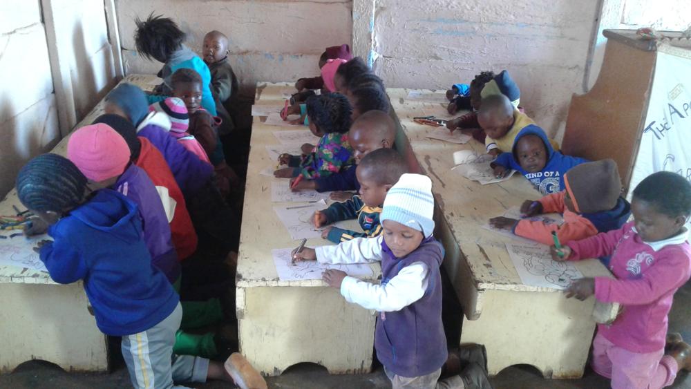 The vulnerable kids during a writing lesson