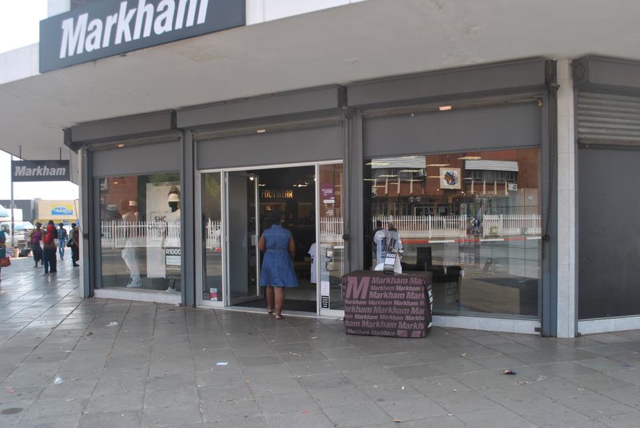 The Markham store on Flint Street in the Carletoville CBD