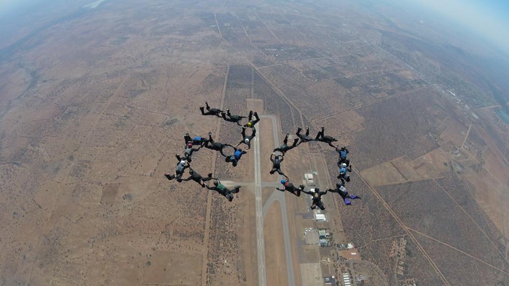 The special formation built for Botswana's 50th year of independence.