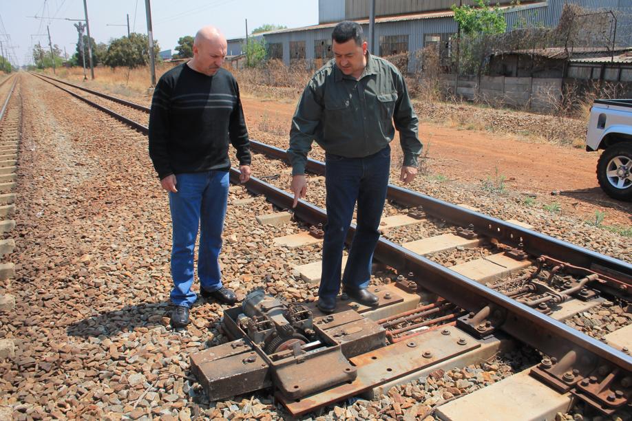 Messers Carlos rebelo and Gary Isherwood show one of the vandalised boxes.
