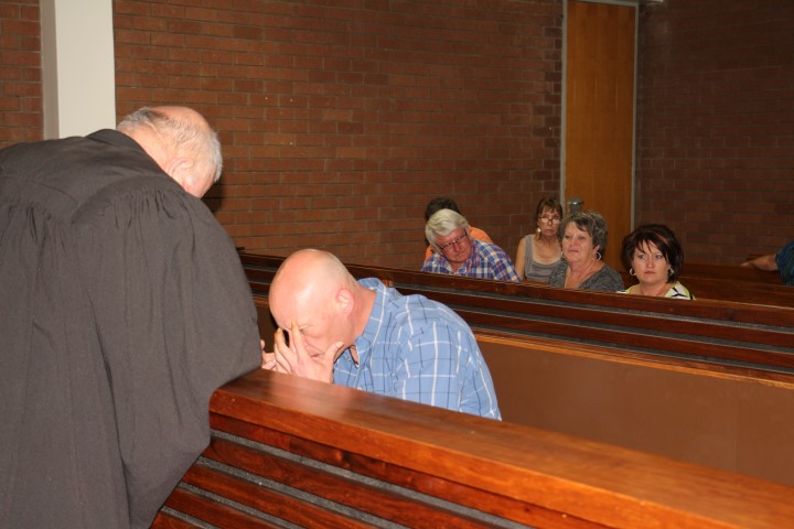 Fanie du Preez in die hofbank.